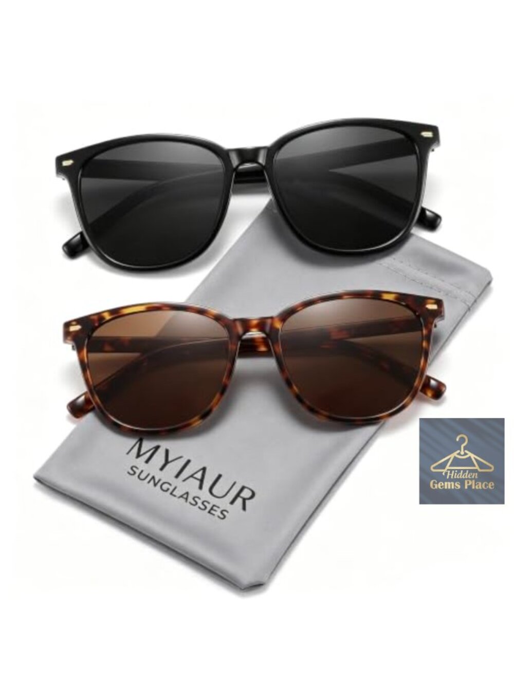 Polarized Square Sunglasses for Women UV400 Protection Lightweight Driving